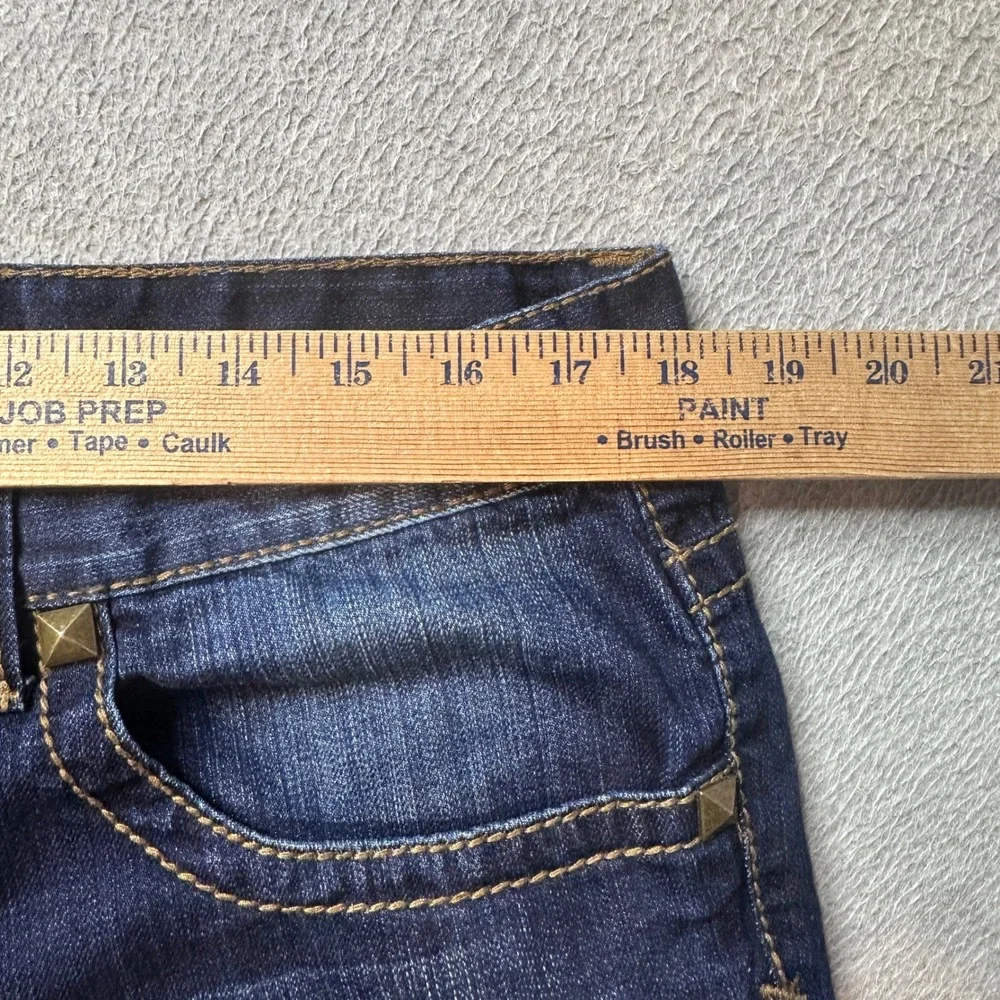 Request Jeans Mens 36x32 (36x27) Blue Premium‎ Straight Leg Studded Flap Pocket